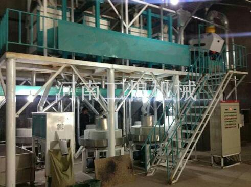 河南南陽20噸級石磨面粉機安裝案例